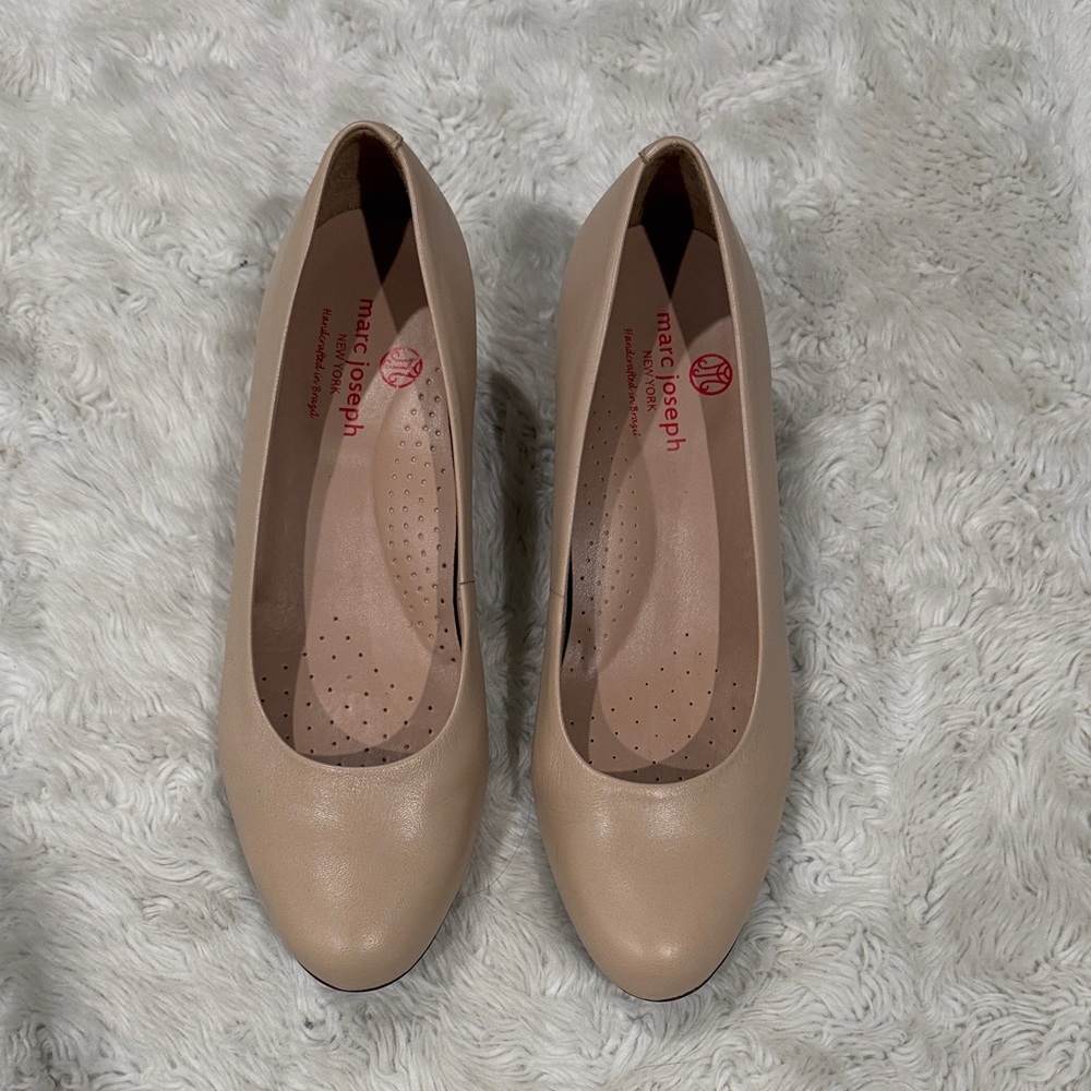 Marc Joseph Womens Genuine Leather Nude Broadway Pump Size 7 - Picture 3 of 5